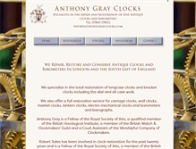 Tablet Screenshot of anthonygrayclocks.com